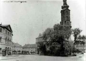 Stadtarchiv Weimar, 60 10-5/1 Bd. 1, Blick auf die sogenannte Bastille mit Schlossturm, um 1910