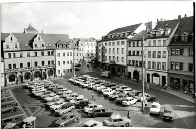 Stadtarchiv Weimar, 60 10-5/3 Bd. 1, Blick vom Rathaus auf den Markt, um 1970