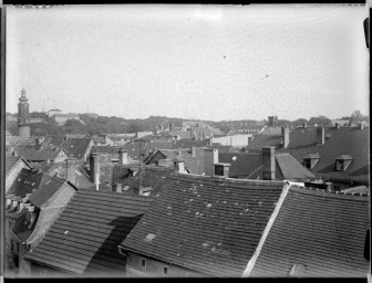 Stadtmuseum Weimar, Eichhorn 257 (K I 031 B), Blick vom Dach des Hauses Geleitstraße 8 Richtung Osten, 1944