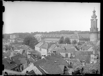 Stadtmuseum Weimar, Eichhorn 275 (K I 034 A), Blick über den Bornberg Richtung Schloss und Webicht, um 1940