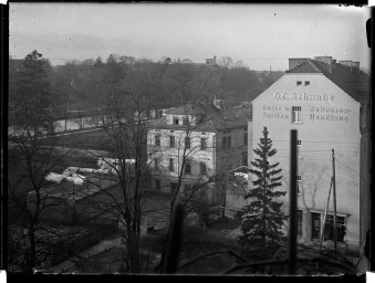 Stadtmuseum Weimar, Eichhorn 531 (K II 006 A), Blick auf die Häuser »Asbachstraße 1, 1a, 1b«, 1936