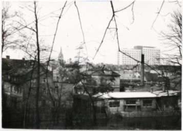 Stadtarchiv Weimar, 60 10-1/1, Blick vom Goethe- und Schiller-Archiv in Richtung Westen, 1977
