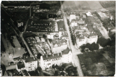 Stadtarchiv Weimar, 60 10-1/1, Blick von Süden auf den Güterbahnhof, um 1930