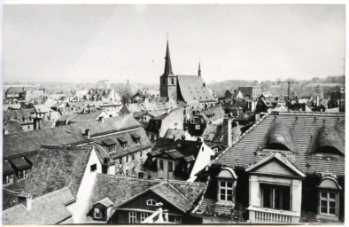 Stadtarchiv Weimar, 60 10-1/1, Blick von Südwesten auf die Altstadt, ohne Datum