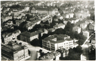 Stadtarchiv Weimar, 60 10-1/1, Blick von Südosten in Richtung Amts- und Landesgericht, um 1935