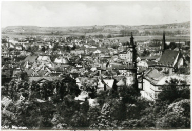 Stadtarchiv Weimar, 60 10-1/1, Blick von Osten auf die Innenstadt, ohne Datum