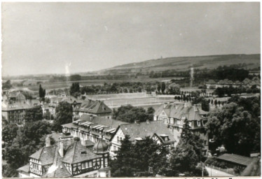 Stadtarchiv Weimar, 60 10-1/1, Blick von der Schiller-Oberschule in Richtung Nordwesten, nach 1958