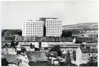 Stadtarchiv Weimar, 60 10-1/1, Blick vom Goethe- und Schiller-Archiv in Richtung Nordwesten, ohne Datum