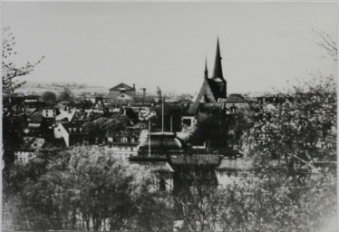 Stadtarchiv Weimar, 60 10-1/1, Blick vom Goethe- und Schiller-Archiv in Richtung Westen, ohne Datum