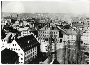 Stadtarchiv Weimar, 60 10-1/1, Blick vom Schlossturm in Richtung Südwesten, um 1980