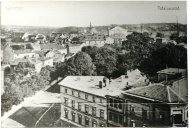 Stadtarchiv Weimar, 60 10-1/1, Blick vom Turm der Katholischen Kirche in Richtung Nordosten, ohne Datum