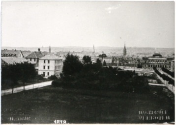 Stadtarchiv Weimar, 60 10-1/1, Blick vom Bahnhof in Richtung Süden, 1878