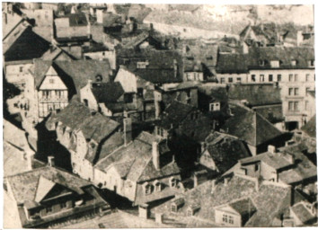 Stadtarchiv Weimar, 60 10-1/1, Blick vom Schlossturm in Richtung Westen auf die Altstadt, vor 1945