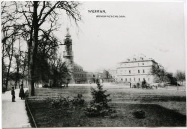 Stadtarchiv Weimar, 60 10-5/1 Bd. 1, Blick vom Ilmpark auf das Residenzschloss, vor 1913