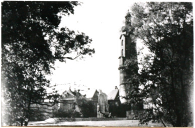 Stadtarchiv Weimar, 60 10-5/1 Bd. 1, Blick von Osten auf den Schlossturm, um 1930