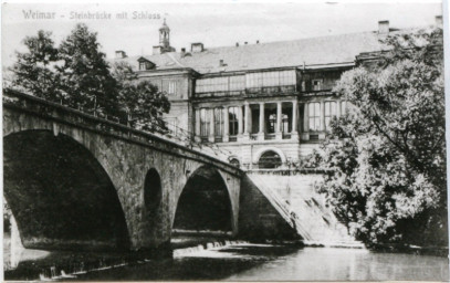 Stadtarchiv Weimar, 60 10-5/1 Bd. 1, Blick auf Sternbrücke und Residenzschloss, vor 1945