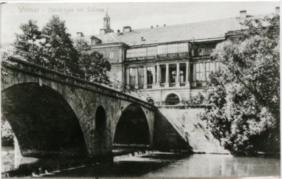 Stadtarchiv Weimar, 60 10-5/1 Bd. 1, Blick auf Sternbrücke und Residenzschloss, vor 1945