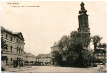 Stadtarchiv Weimar, 60 10-5/1 Bd. 1, Blick vom Fürstenplatz auf den Schlossturm , vor 1913