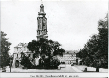 Stadtarchiv Weimar, 60 10-5/1 Bd. 1, Blick vom Fürstenplatz zum Residenzschloss, vor 1913