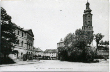 Stadtarchiv Weimar, 60 10-5/1 Bd. 1, Blick vom Fürstenplatz in den Burgplatz, vor 1913