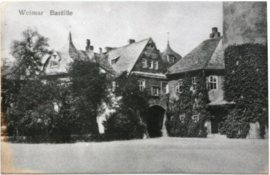 Stadtarchiv Weimar, 60 10-5/1 Bd. 1, Blick vom Schlossplatz  auf die Bastille, ohne Datum