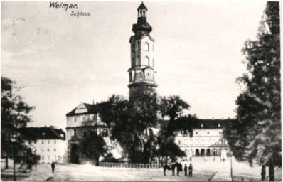 Stadtarchiv Weimar, 60 10-5/1 Bd. 1, Blick vom Fürstenplatz auf das Residenzschloss, vor 1913