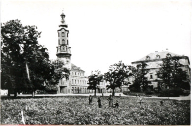 Stadtarchiv Weimar, 60 10-5/1 Bd. 1, Blick aus dem Ilmpark auf das Residenzschloss, vor 1913