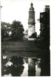 Stadtarchiv Weimar, 60 10-5/1 Bd. 1, Blick vom Ilmpark auf den Schlossturm, ohne Datum