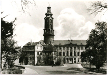 Stadtarchiv Weimar, 60 10-5/1 Bd. 2, Blick vom Platz der Demokratie auf das Residenzschloss, ohne Datum