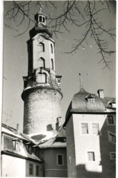 Stadtarchiv Weimar, 60 10-5/1 Bd. 2, Blick vom Burgplatz auf die sogenannte Bastille, um 1980