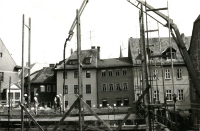 Stadtarchiv Weimar, 60 10-5/10, Blick vom Schillerhaus zur Windischenstraße, 1985