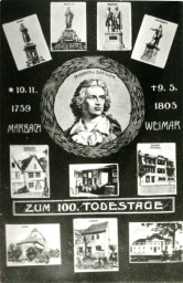 Stadtarchiv Weimar, 60 10-5/10, Postkarte zum 100. Todestag Friedrich v. Schillers, ohne Datum