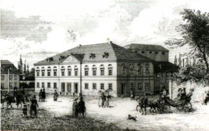 Stadtarchiv Weimar, 60 10-5/11, Blick auf den Theaterplatz (Zeichnung), ohne Datum