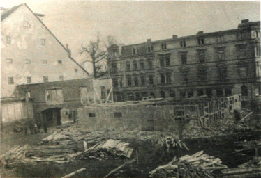 Stadtarchiv Weimar, 60 10-5/11, Blick auf den Abbruch des Hoftheaters, 1907