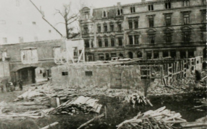 Stadtarchiv Weimar, 60 10-5/11, Blick auf den Abriss des alten Hoftheaters, 1907