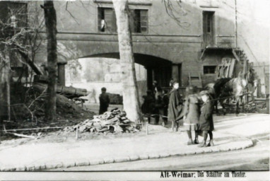 Stadtarchiv Weimar, 60 10-5/11, Blick von der Dingelstedtstraße zur Inneren Erfurter Straße , 1907