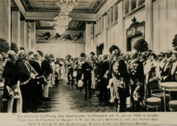 Stadtarchiv Weimar, 60 10-5/11, Blick in das Foyer des neuen Hoftheaters, 1908