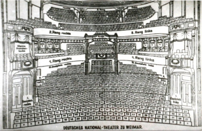 Stadtarchiv Weimar, 60 10-5/11, Innenansicht des Hoftheaters , ohne Datum