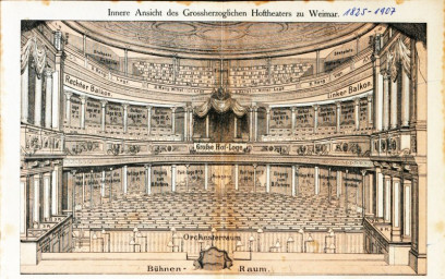 Stadtarchiv Weimar, 60 10-5/11, Innere Ansicht des Grossherzoglichen Hoftheaters zu Weimar 1825-1907, ohne Datum