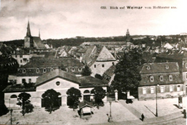 Stadtarchiv Weimar, 60 10-5/12, Blick auf Weimar vom Hoftheater aus, ohne Datum