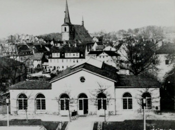 Stadtarchiv Weimar, 60 10-5/12, Blick auf die Kunsthalle am Theaterplatz, ohne Datum