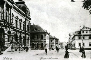 Stadtarchiv Weimar, 60 10-5/14, Blick in die Bürgerschulstraße, um 1900