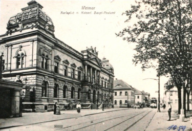 Stadtarchiv Weimar, 60 10-5/14, Blick vom Karlsplatz in die Bürgerschulstraße, um 1910