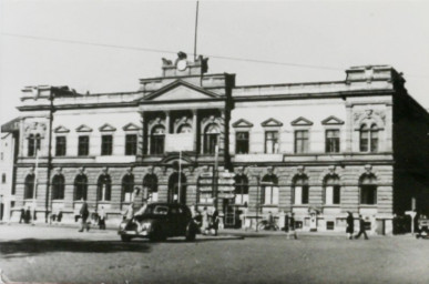 Stadtarchiv Weimar, 60 10-5/14, Blick auf das Hauptpostamt, 1955