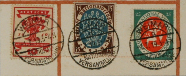 Stadtarchiv Weimar, 60 10-5/14, Originale Briefmarken mit Stempel, ohne Datum