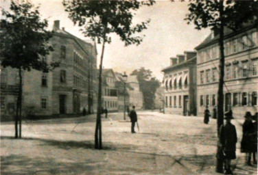 Stadtarchiv Weimar, 60 10-5/15, Blick vom Karlsplatz in die Innere Erfurter Straße, 1890