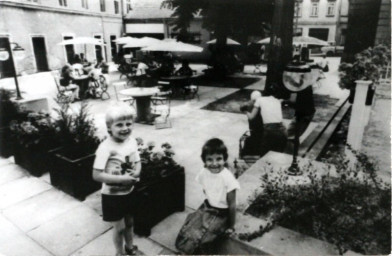 Stadtarchiv Weimar, 60 10-5/15, Blick auf die Terasse Geleitstraße 12a, 1989