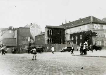 Stadtarchiv Weimar, 60 10-5/15, Blick vom Karlsplatz in den Einmündungsbereich Bürgerschulstraße/Graben, 1936