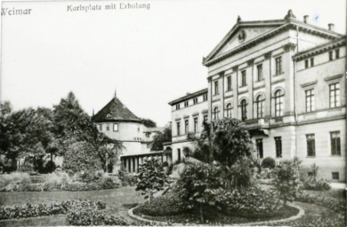 Stadtarchiv Weimar, 60 10-5/15, Blick auf die Grünanlage am Karlsplatz, um 1900