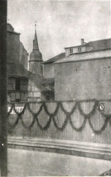 Stadtarchiv Weimar, 60 10-5/15, Blick auf die  Baustelle Karlsplatz 9 und 9a , 1938